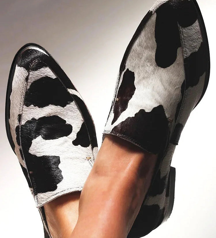 Becca - Cow Print Shoes