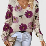 Bronwen | Floral Openwork Jumper