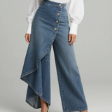 Maëlys | Denim Trousers with Tied Waist