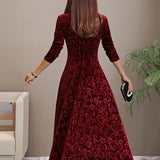 Sandrine | Velvet Elegance Dress for the Festive Season