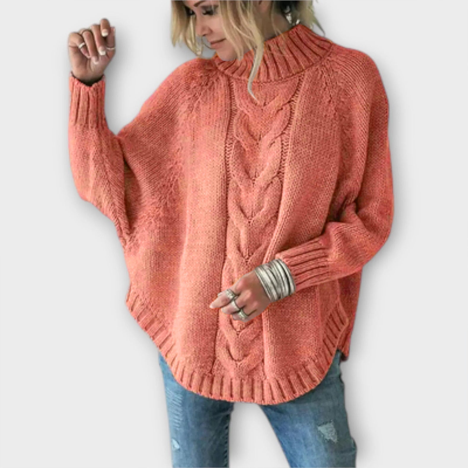 Elysian - Sky Blue Jumper with Raised Pattern
