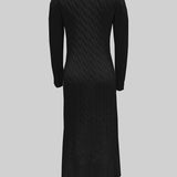 Sarah | Comfortable Cable Knit Maxi Dress
