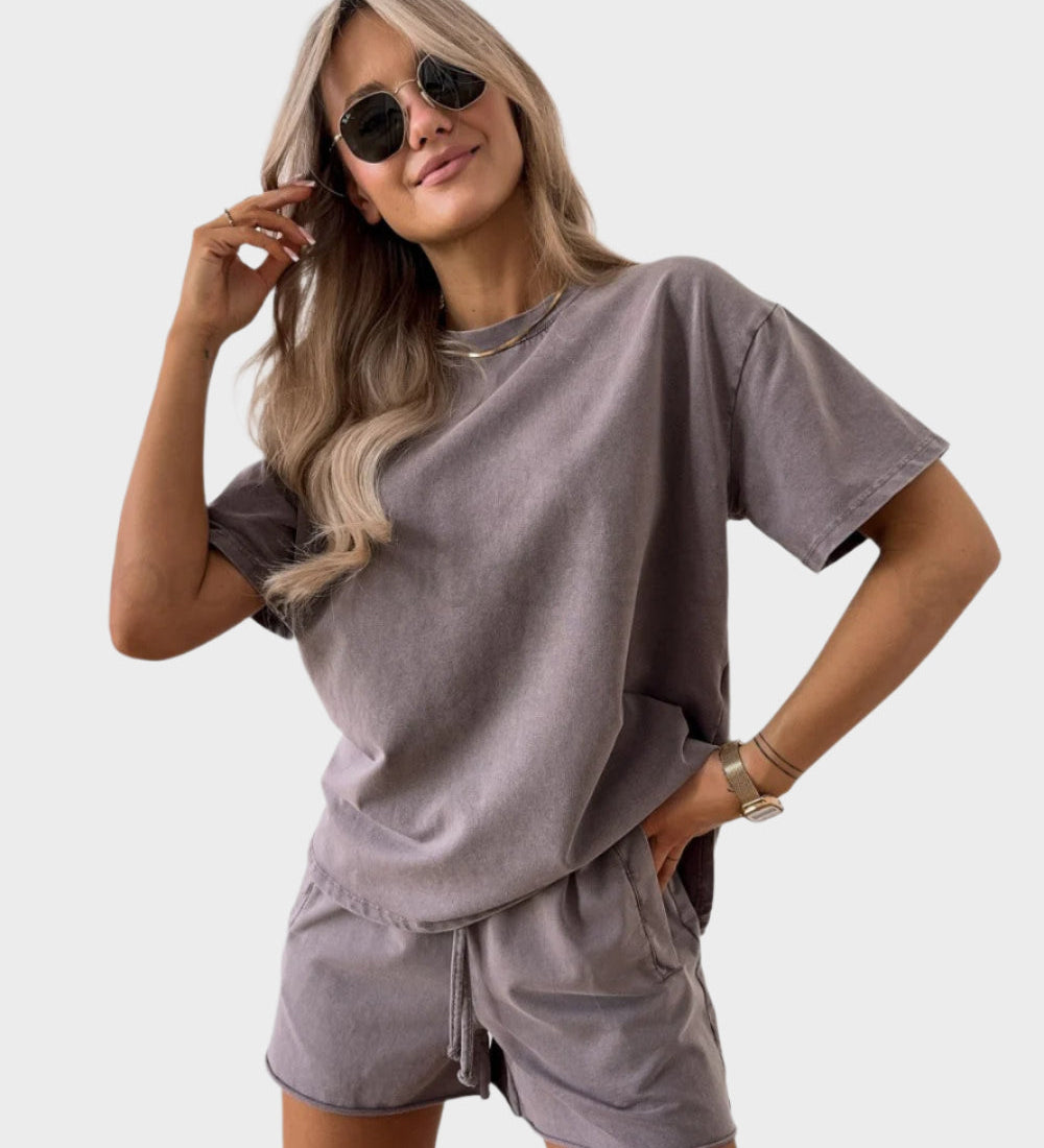 Casual Set with T-shirt and Jogger Trousers