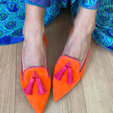 Portia - Boho Fringe Moccasins