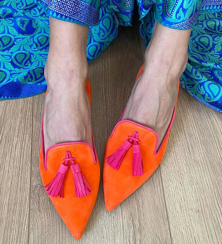 Portia - Boho Fringe Moccasins