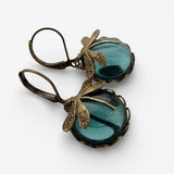 Antika Guld Dragonfly Earrings