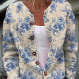 Clodagh | Buttoned Cardigan with Floral Print
