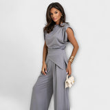 Michaela - Asymmetrical Set with Dramatic Sleeves