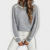 Aurora - Casual Grey Roll Neck Jumper
