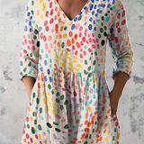 Aisling | Long Blouse with V-Neck