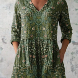 Cara | Long Blouse with V-Neck