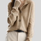 Stéphanie | Retro Style Cashmere Cardigan