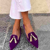 Portia - Boho Fringe Moccasins