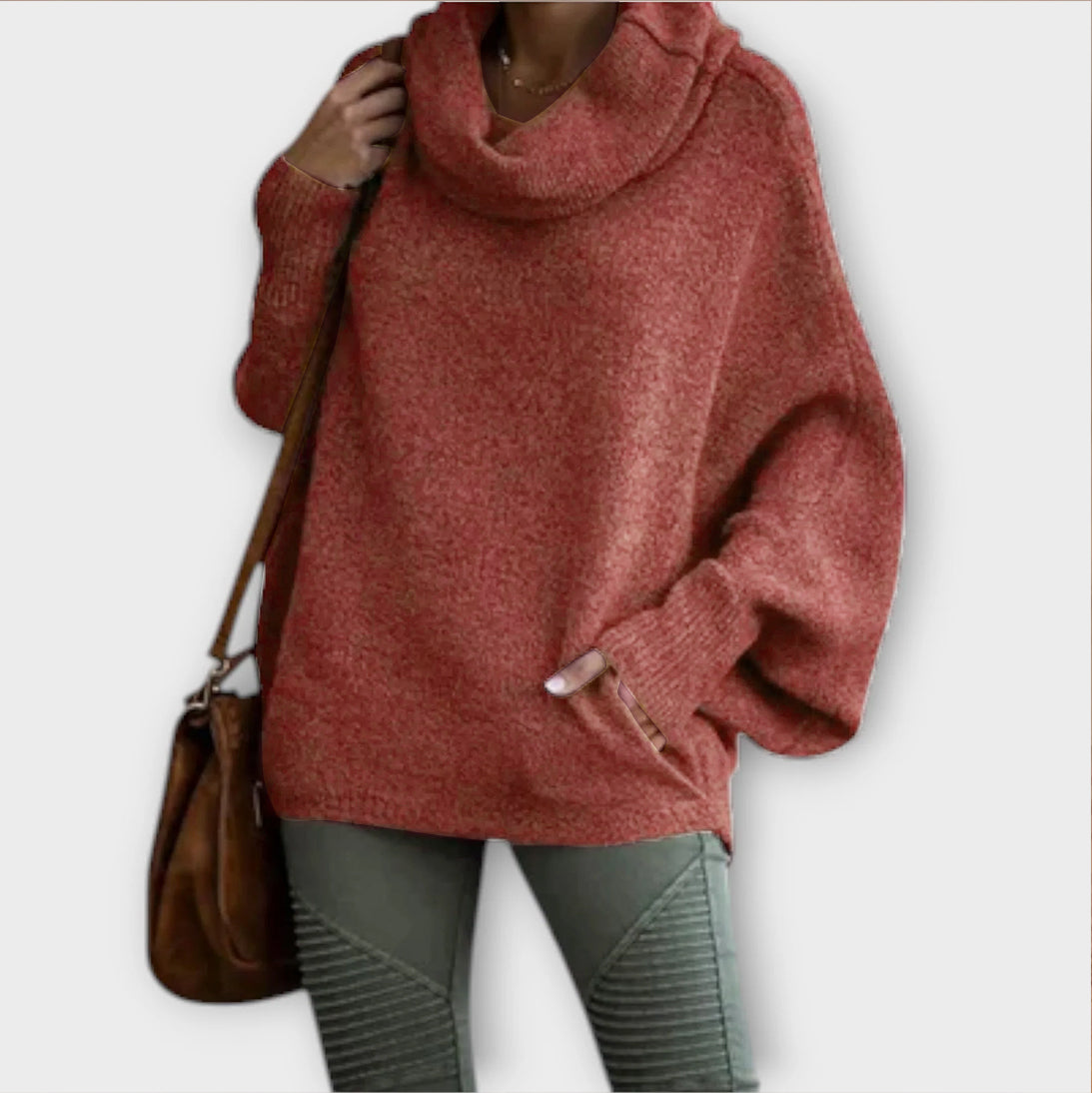 Ulrike - Elegant Beige Roll Neck Jumper