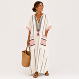 Adara Crudo Striped Caftan
