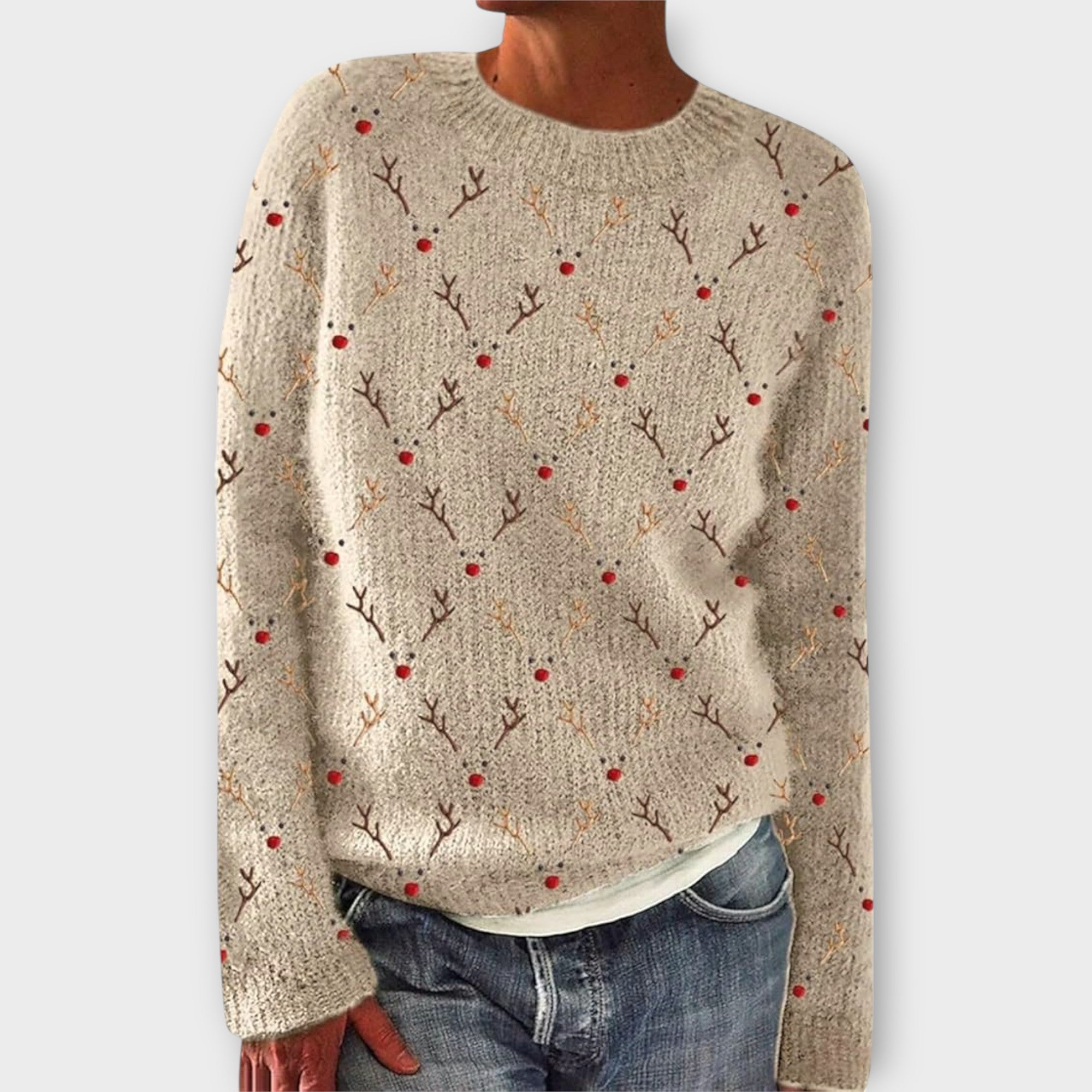 Simone - Cosy Cream Christmas Jumper