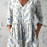 Fionnuala | Long Blouse with V-Neck