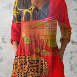 Dervla | Long Blouse with V-Neck