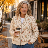 Persephone - Delicate floral pattern on cream
