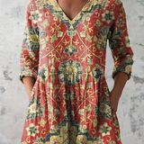 Nuala | Long Blouse with V-Neck