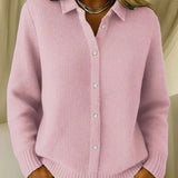 Róisín | Textured Knitted Button Cardigan