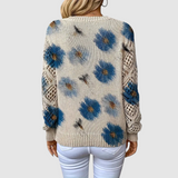 Meda - Elegant Jumper with Floral Pattern