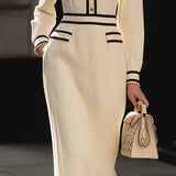 Sylvie | Midi Dress with Button Details