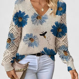 Bronwen | Floral Openwork Jumper