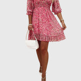 Christine | Floral Puff Sleeve Dress