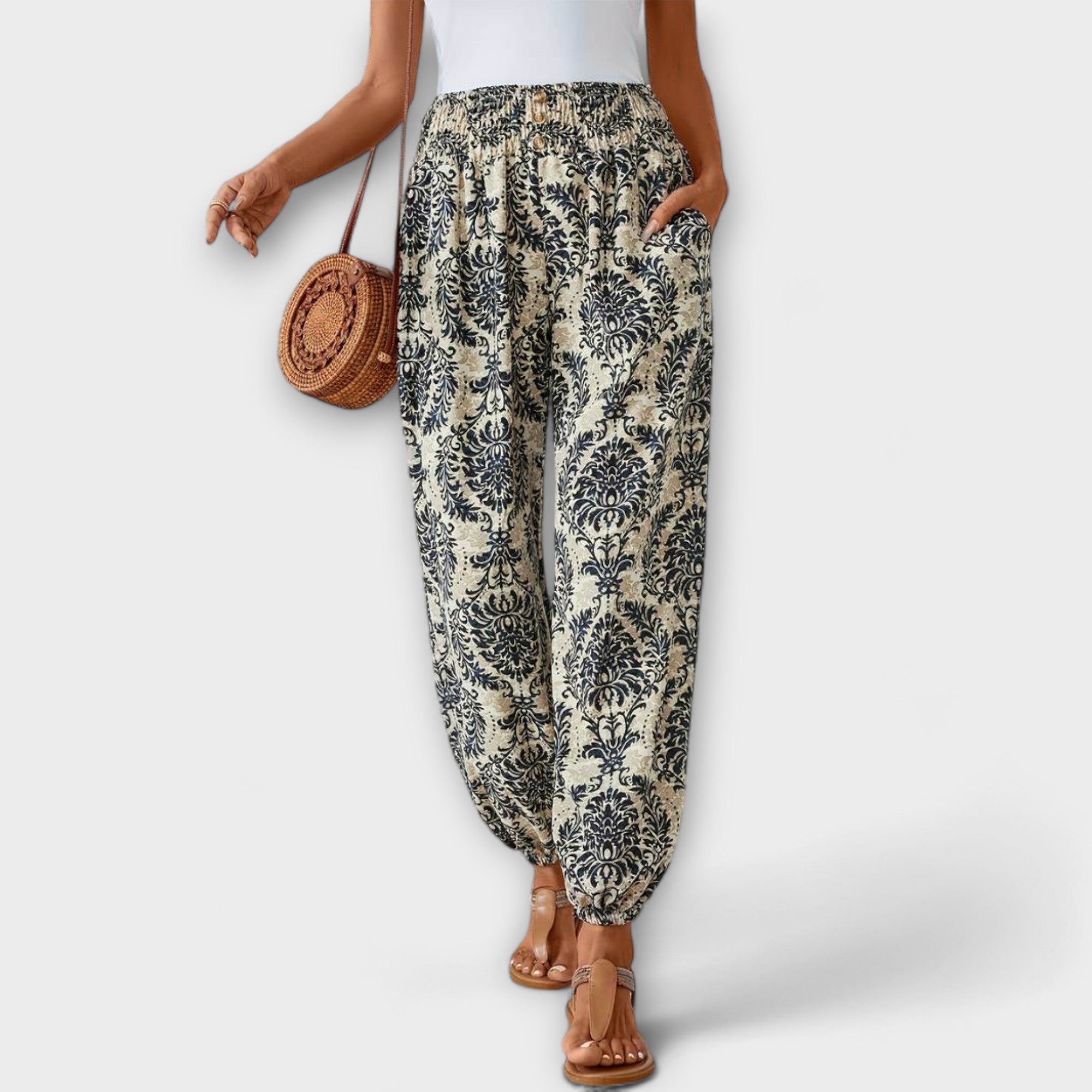 Élise | Trousers with Ethnic Print