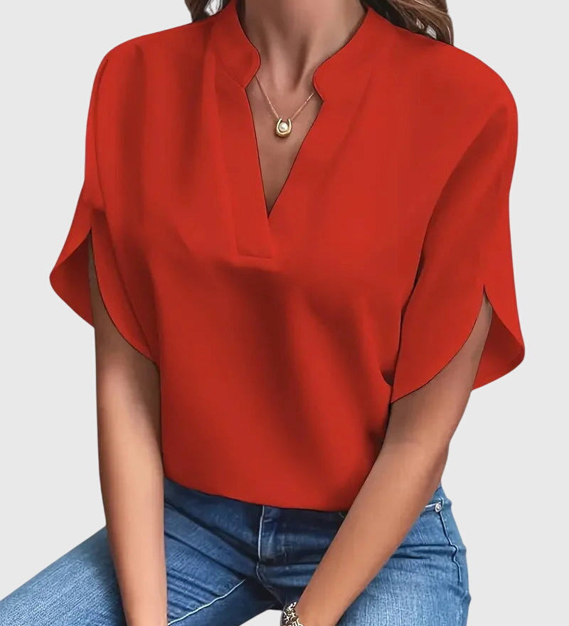 Isabelle | Soft and Elegant V Neck Shirt