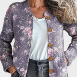 Cloverly™ - Floral Button-Front Cardigan