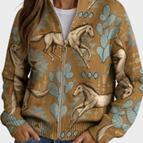 Perpetua - Desert Strap and Cactus Zip Cardigan