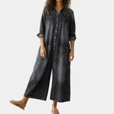 Anaïs | Vintage Denim Button-Up Jumpsuit