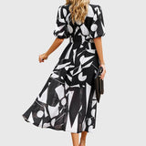 Merlin | Flattering Floral Midi Dress