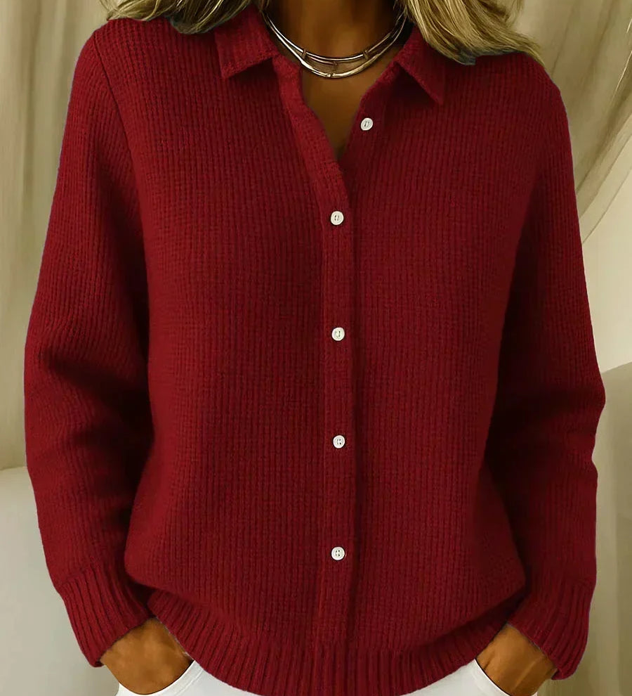 Róisín | Textured Knitted Button Cardigan