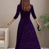 Sandrine | Velvet Elegance Dress for the Festive Season