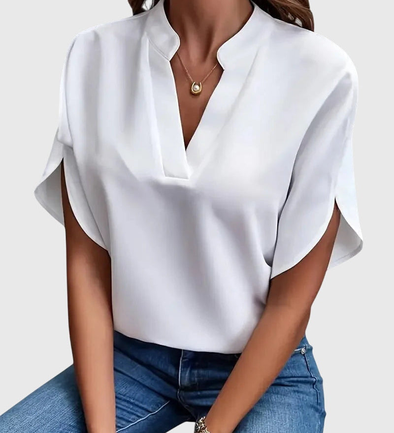 Isabelle | Soft and Elegant V Neck Shirt