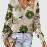 Bronwen | Floral Openwork Jumper