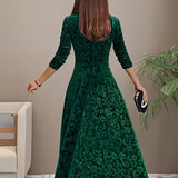 Julie | Elegant Patterned Maxi Dress