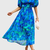Merlin | Flattering Floral Midi Dress