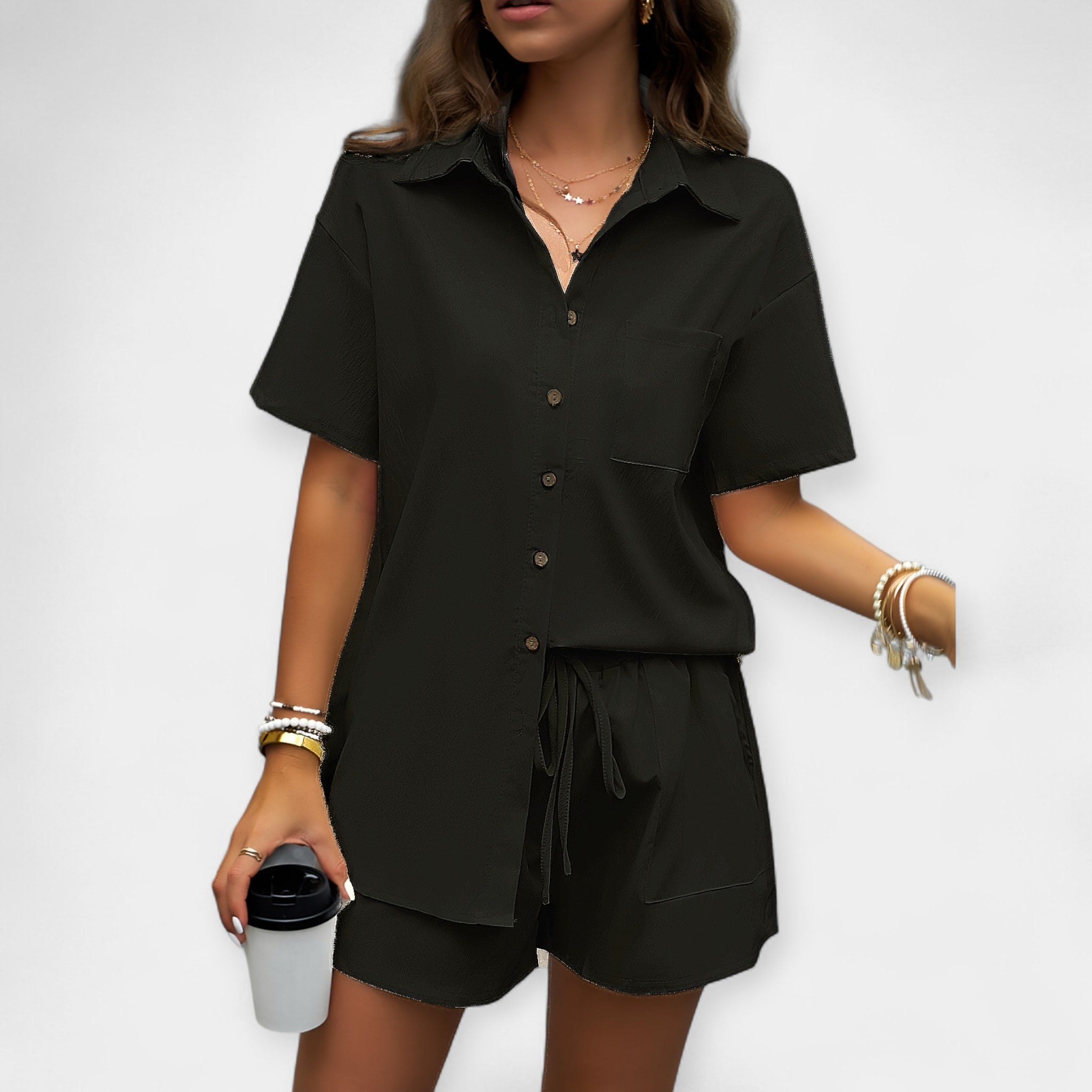 Karolína - Comfortable set with shirt and shorts
