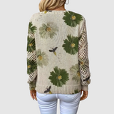 Meda - Elegant Jumper with Floral Pattern