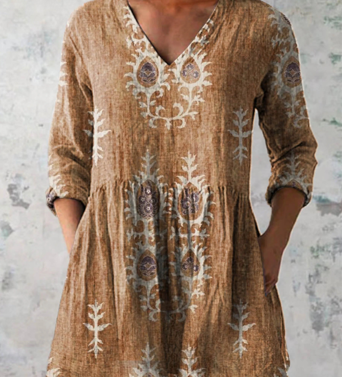 Aoife | Long Blouse with V-Neck