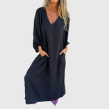 Carol | Long Boho Dress with Pockets