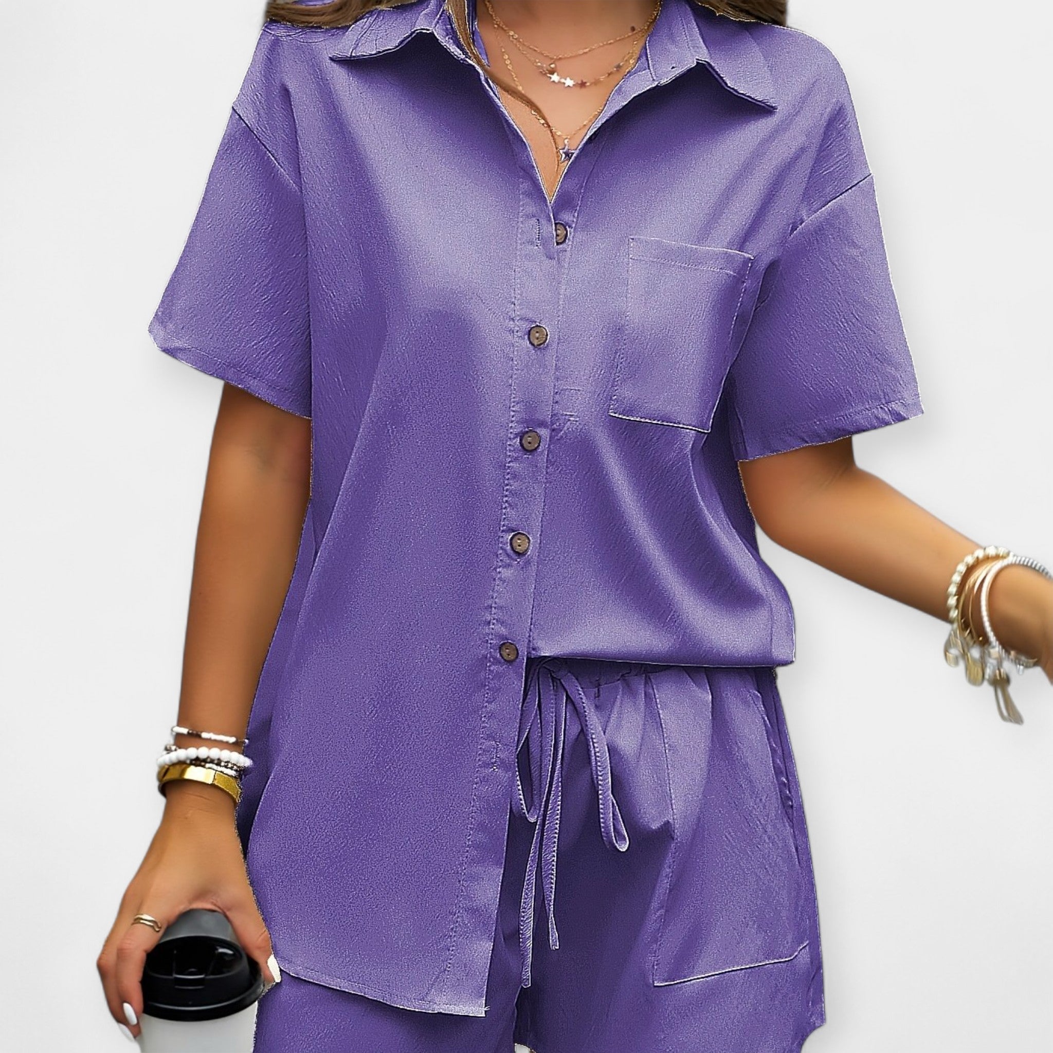 Karolína - Comfortable set with shirt and shorts
