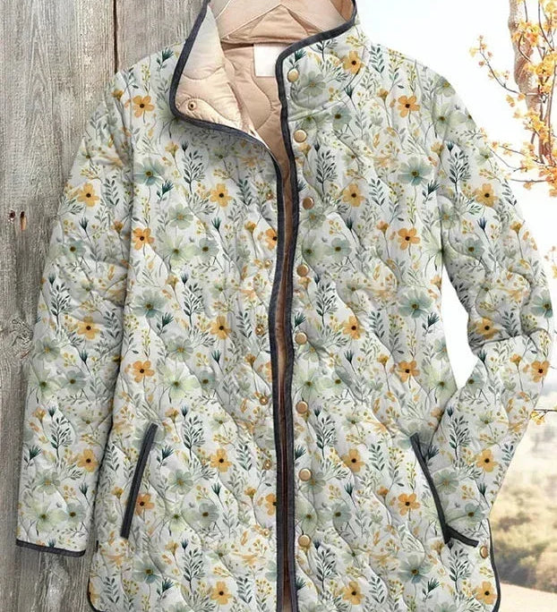 Alma – Quilted Jacket with Floral Print