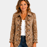 Nicolasa | Animal Print Jacket with Ruffles