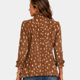 Nicolasa | Animal Print Jacket with Ruffles