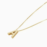 Initial necklace in love letters